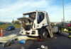 Estado en el que quedó el camión tras el accidente (Foto: Infobae)