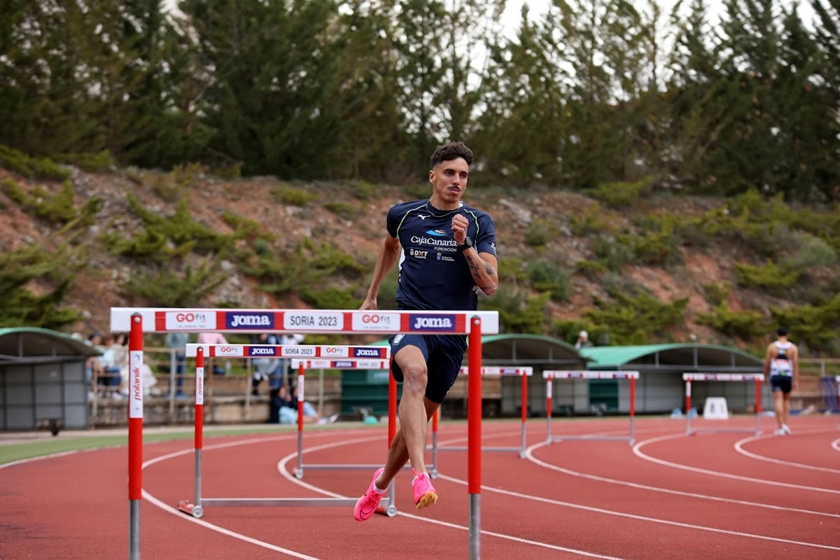 Delgado durante la competición en Soria