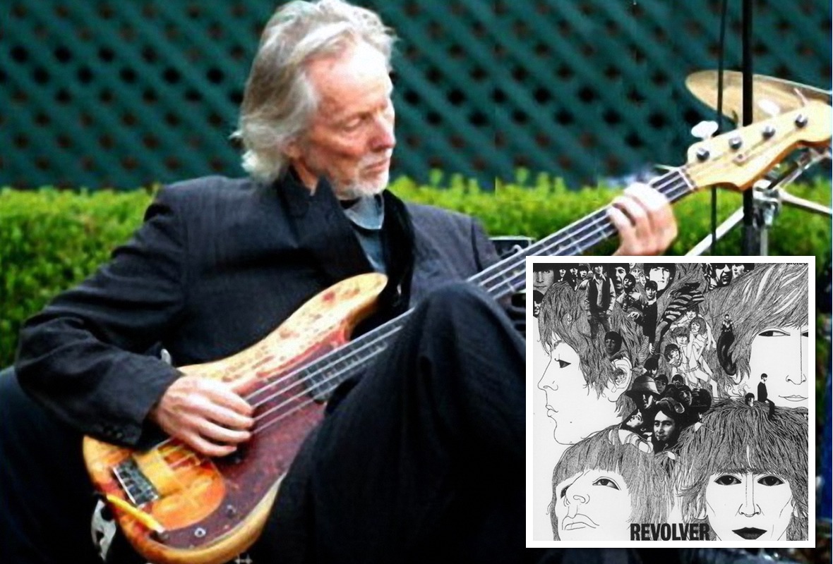 Klaus Voormann y portada del elepé "Revolver" de Los Beatles.