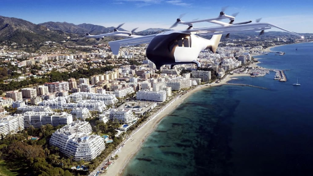 Modelo de taxi volador. (Fuente: iJet Aviation)