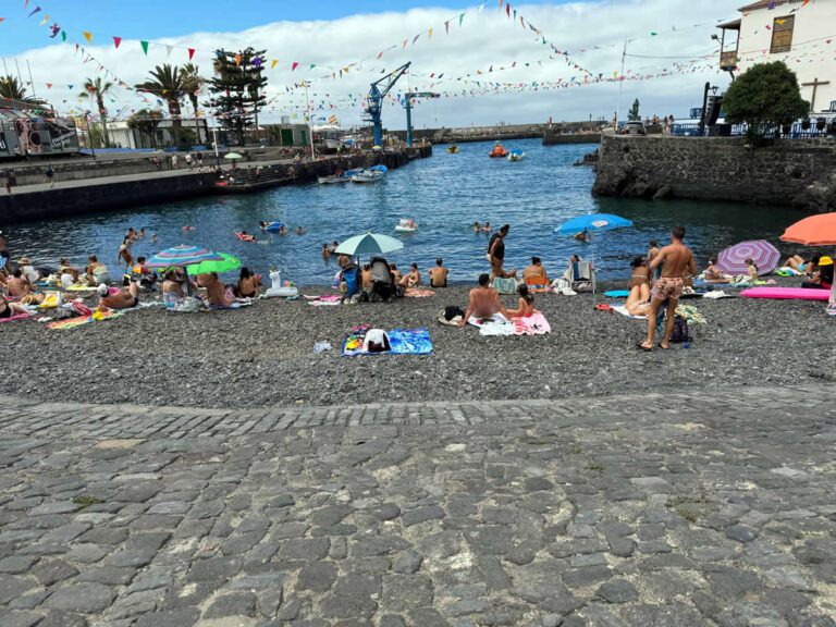 El muelle del Puerto de la Cruz, en foto del pasado día 10, sede principal de las fiestas.
