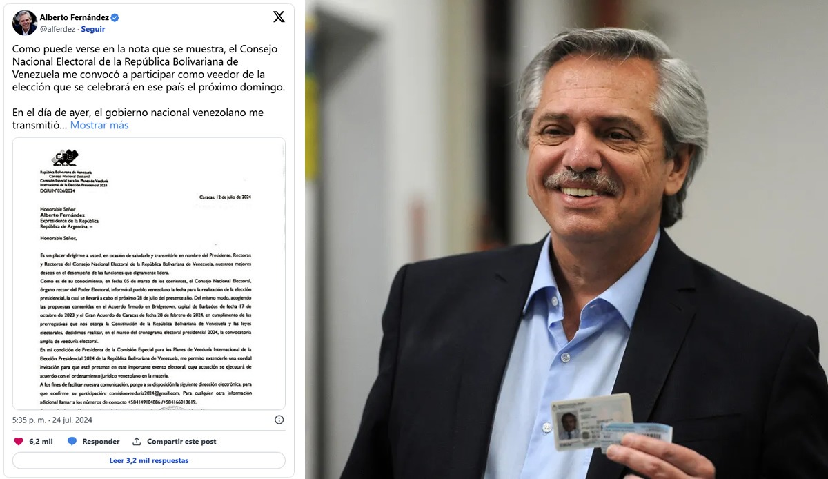 El expresidente argentino explicó en la red social X lo sucedido con la contra-invitación de Maduro al proceso electoral.