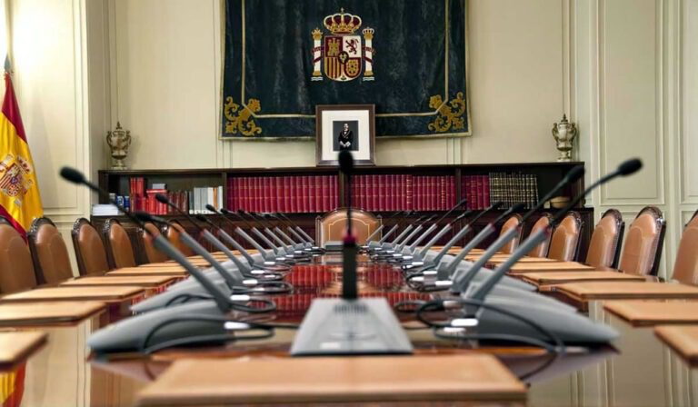 Salón de plenos del Consejo General del Poder Judicial.