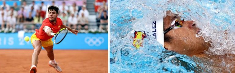 Alcaraz sigue adelante, mientras que el nadador Hugo González se llevó un diploma en la final de los 100 metros espalda. (Fuente: https://olympics.com)