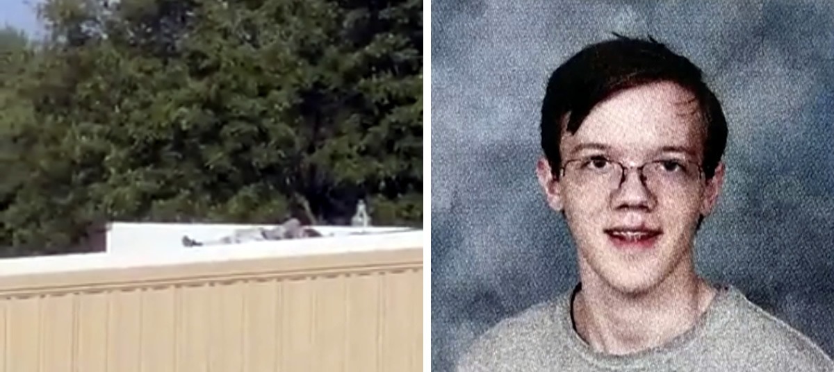 El cuerpo de Tomas Crooks abatido por los servicios secretos, y foto del joven que quiso matar a Trump. (Fuente: redes sociales)